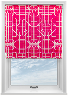 Bamboo Brights, Cerise - Twist&Fit Roman Blind